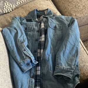 Genuine Leather Jean Jacket
